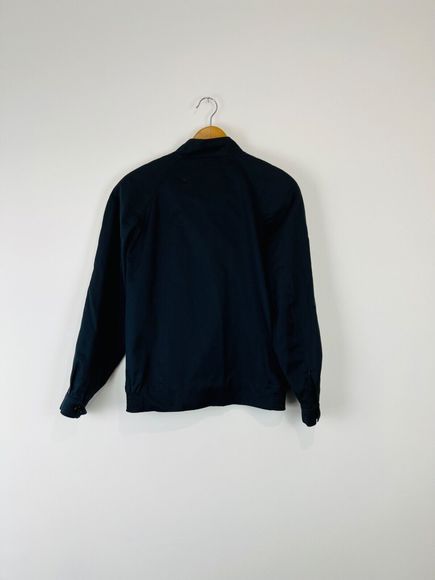 Aquascutum Vintage Mod Jacket 8 UK Navy Blue Check Lining Logo Classic - Picture 8 of 10